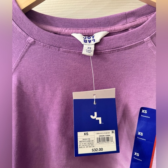 Joy Lab Purple/White Athletic Sweater - Picture 4 of 4